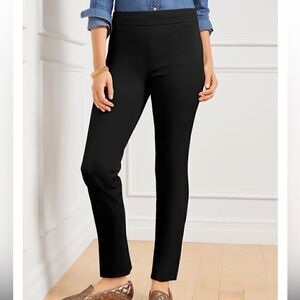 Talbots Chatham Ankle Fit higher waisted w side zip black pants